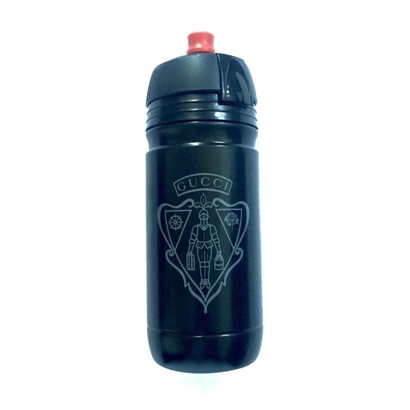 GUCCI x BIANCHI Black Crest Logo Water Bottle - Picture 1 of 11